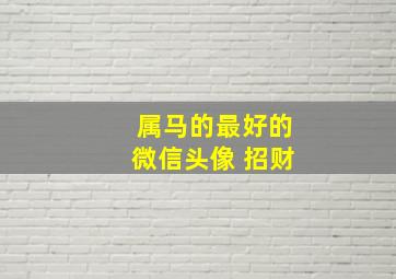 属马的最好的微信头像 招财